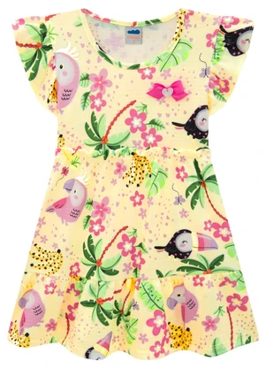 Marlan - Vestido em Cotton Maquinetado Diversão Verde - MARLAN