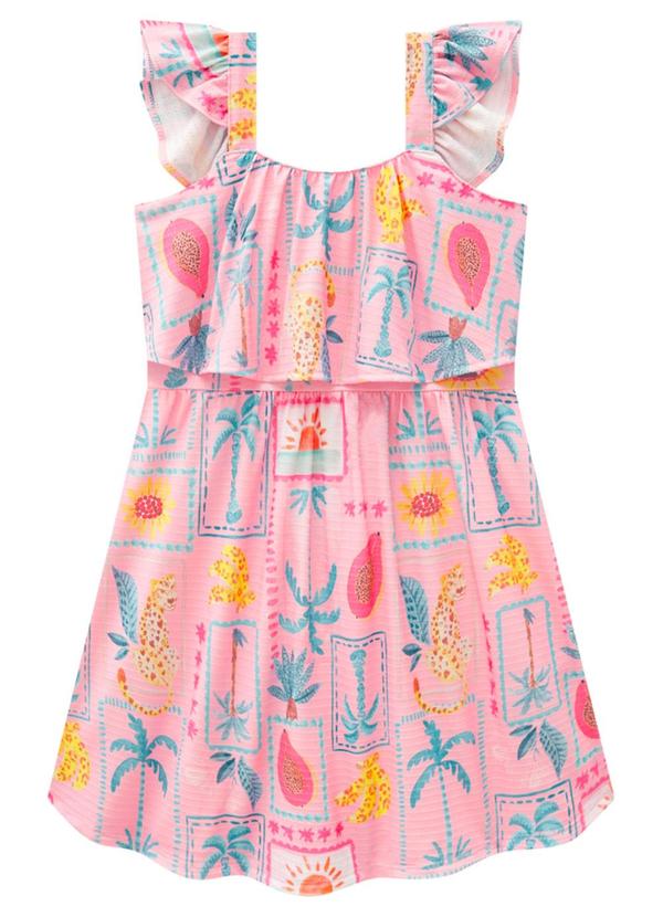 Marlan - Vestido em Cotton Maquinetado Encanto Rosa 2