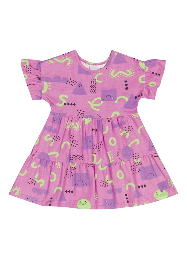 Quimby - Vestido em Cotton para Bebê Menina Rosa 2