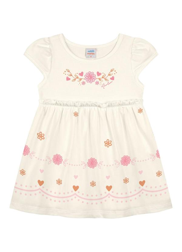 Marlan - Vestido em Cotton Penteado Bege