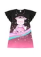 Marlan - Vestido em Cotton Penteado Rosa - variação: Preto