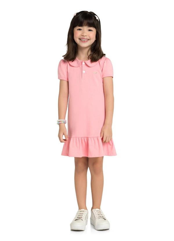Marlan - Vestido em Cotton Penteado Rosa