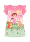 Marlan - Vestido em Cotton Penteado Laranja - variação: Rosa