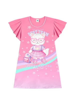 Marlan - Vestido em Cotton Penteado Rosa - MARLAN