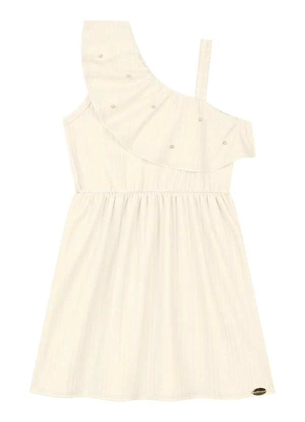 Milli e Nina - Vestido em Jacquard Tranças Bege 2