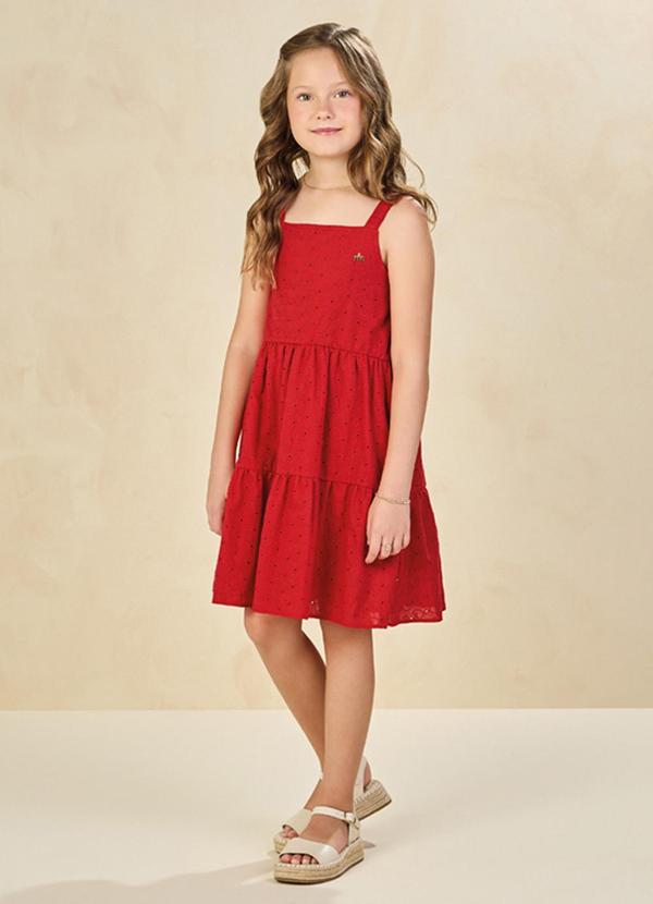 Milli e Nina - Vestido em Laise Coração Vermelho 1
