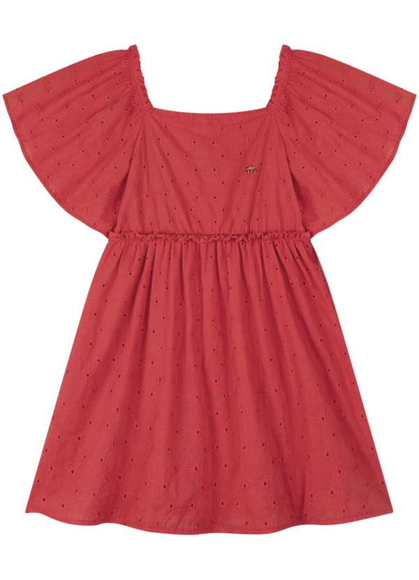 Milli e Nina - Vestido em Laise Rosa