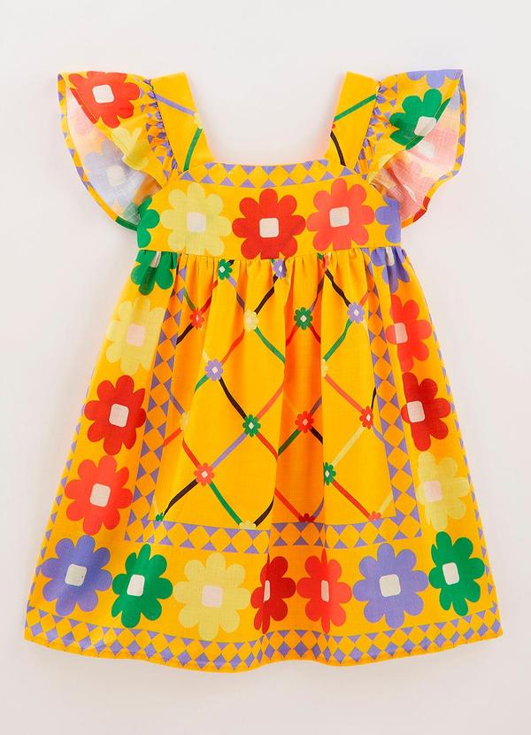 Fábula - Vestido em Malha Amarelo