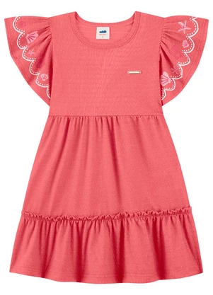 Marlan - Vestido em Malha com Mangas Estampadas Rosa - MARLAN