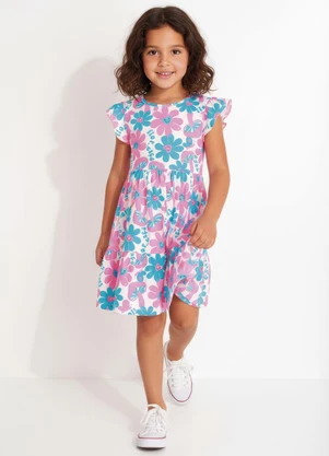 Multimarcas - Vestido em Malha Estampado Rosa - MULTIMARCAS