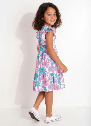 Multimarcas - Vestido em Malha Estampado Rosa - MULTIMARCAS