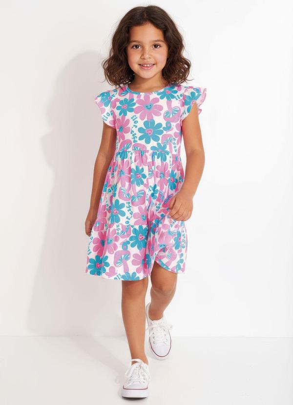 Vestido em Malha Estampado (Rosa)