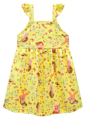 Marlan - Vestido em Malha Newtech Meu Jardim Amarelo - MARLAN