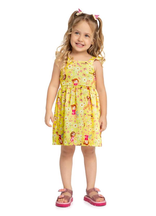 Marlan - Vestido em Malha Newtech Meu Jardim Amarelo