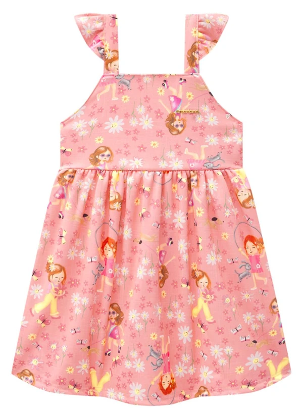 Marlan - Vestido em Malha Newtech Meu Jardim Laranja