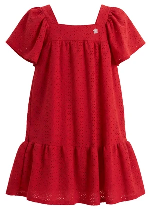 Brandili - Vestido em Malha Texturizada Vermelho - BRANDILI