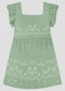 Kely Kety - Vestido Infantil em Malha Trabalhada Stripe Rosa - variação: Verde