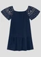 Kely Kety - Vestido em Malha Trabalhada Striped Bege - variação: Azul