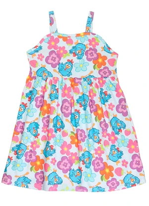 Galinha Pintadinha - Vestido em Meia Malha com Alcinha Estampado - GALINHA PINTADINHA