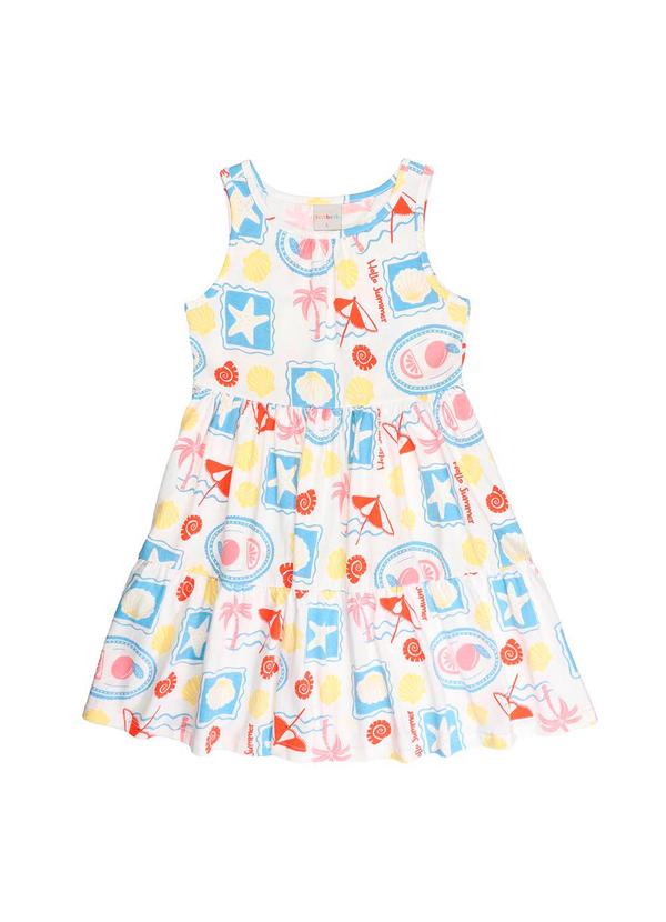 Tink Bink - Vestido em Meia Malha Estampado