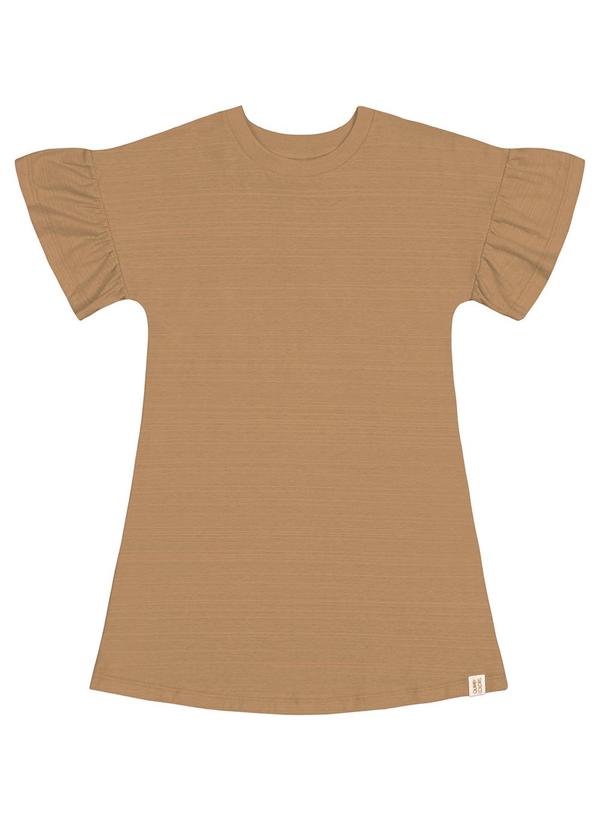 Quimby - Vestido em Meia Malha Flamê Marrom