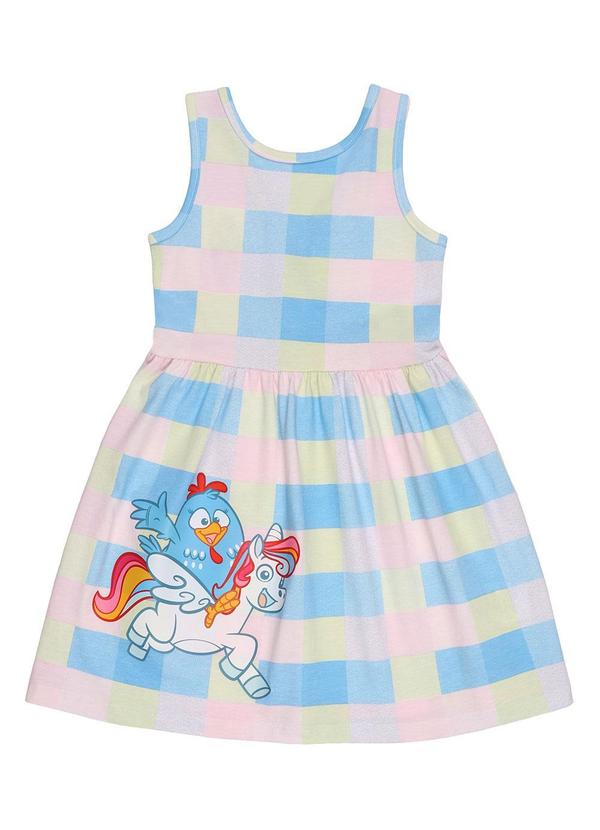 Galinha Pintadinha - Vestido em Meia Malha Galinha Pintadinha Rosa