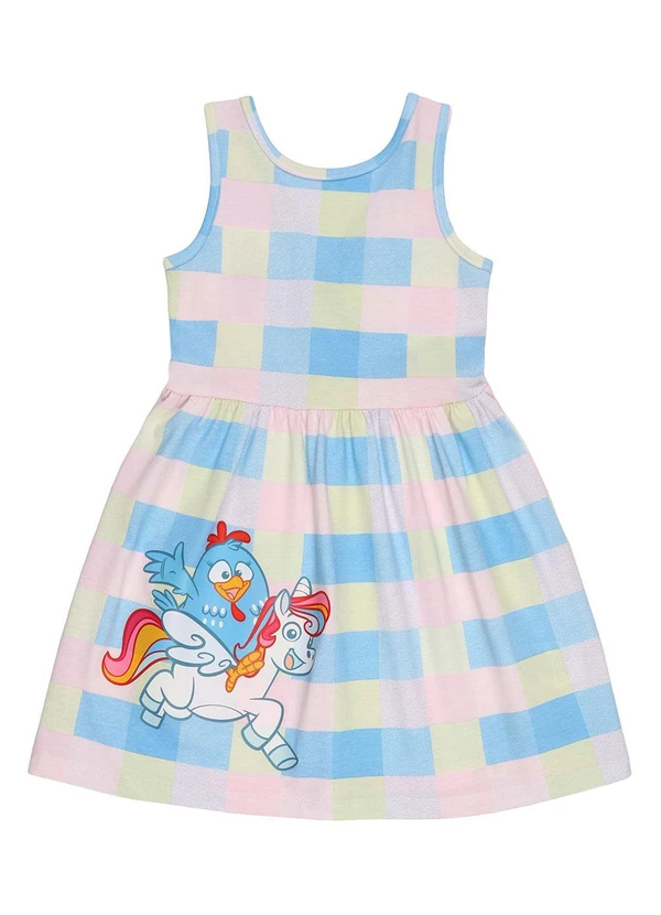 Galinha Pintadinha - Vestido em Meia Malha Galinha Pintadinha Rosa 1