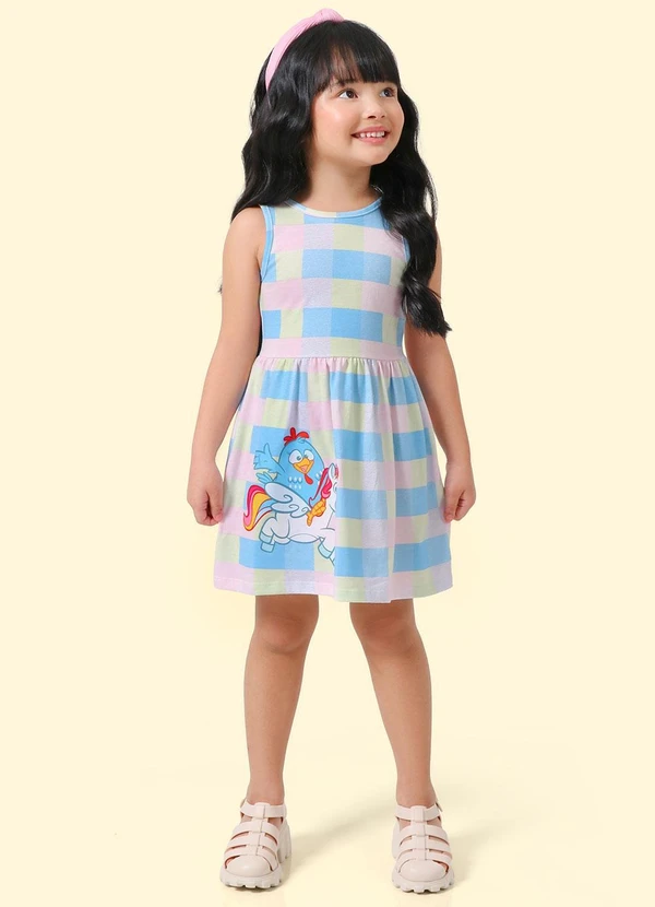 Galinha Pintadinha - Vestido em Meia Malha Galinha Pintadinha Rosa 2