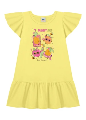 Marlan - Vestido em Meia Malha Penteada Amarelo - MARLAN