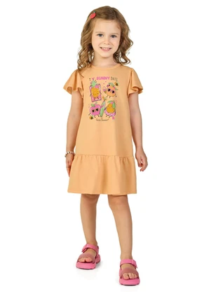 Marlan - Vestido em Meia Malha Penteada Laranja - MARLAN