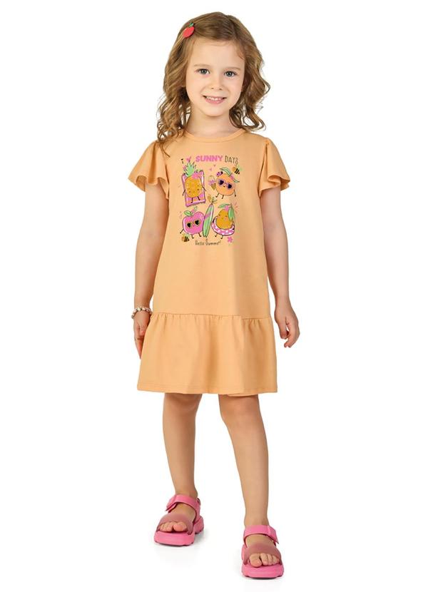 Marlan - Vestido em Meia Malha Penteada Laranja