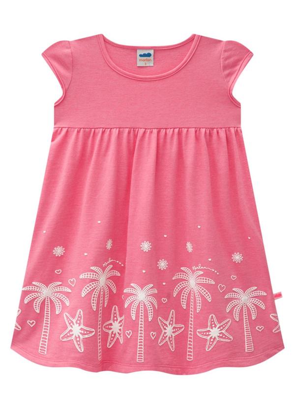 Marlan - Vestido em Meia Malha Penteada Rosa