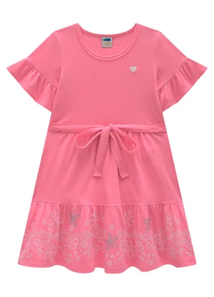 Marlan - Vestido em Meia Malha Penteada Rosa - MARLAN