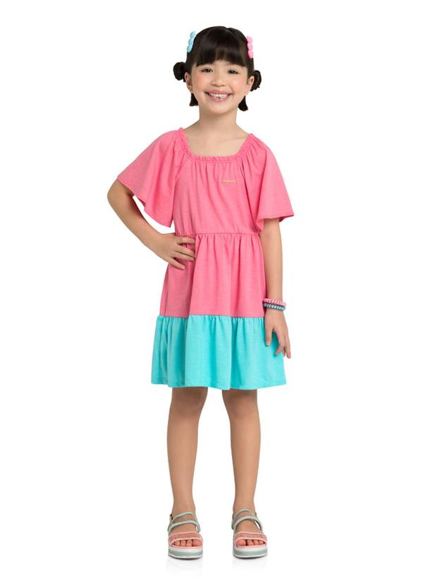 Marlan - Vestido em Meia Malha Penteada Rosa