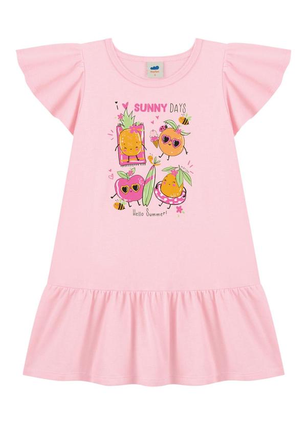 Marlan - Vestido em Meia Malha Penteada Rosa