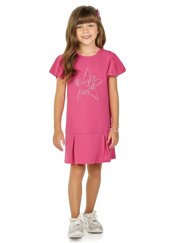 Marlan - Vestido em Meia Malha Penteada Rosa