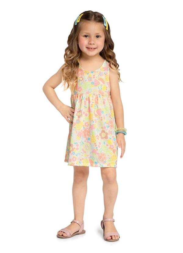 Marlan - Vestido em Meia Malha Penteada Tutti Frutti Bege