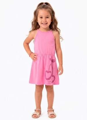 Sweet Lemon - Vestido em Meia Malha Rosa - SWEET LEMON