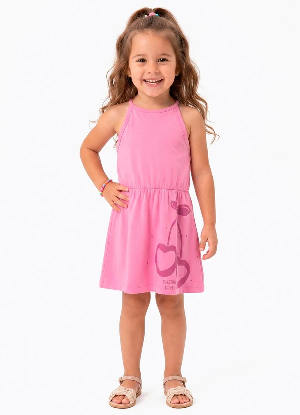 Sweet Lemon - Vestido em Meia Malha Rosa