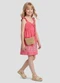 Kely Kety - Vestido em Meia Malha Trabalhada Hive Rosa - variação: Rosa