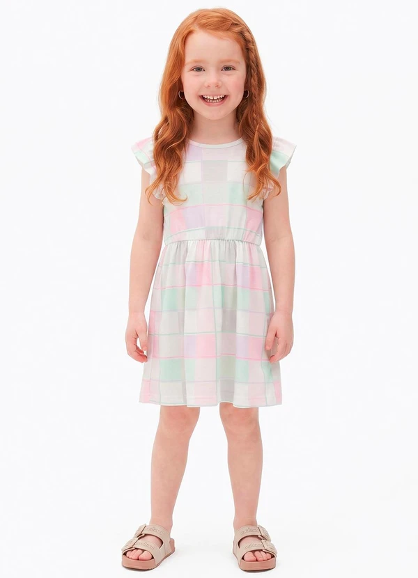 Sweet Lemon - Vestido em Meia Malha Xadrez