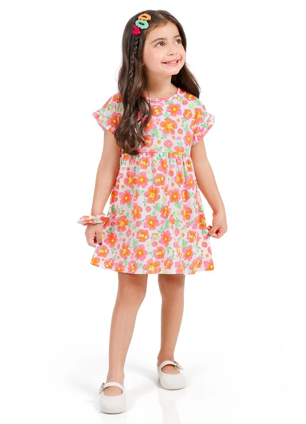 Tink Bink - Vestido em Mm com Amarrador CabeloFloral