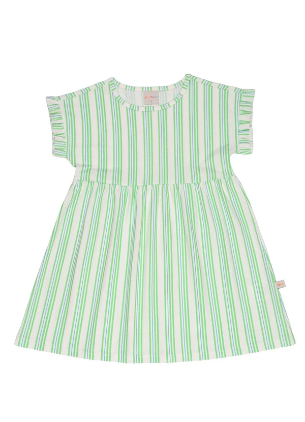 Tink Bink - Vestido em Mm com Amarrador CabeloListrado