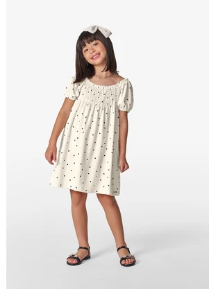 Trick Nick - Vestido em Molecotton de Vicose Lurex Bege - TRICK NICK