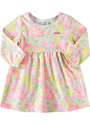 Marlan - Vestido em Molecotton Felpado Floral Amarelo - MARLAN