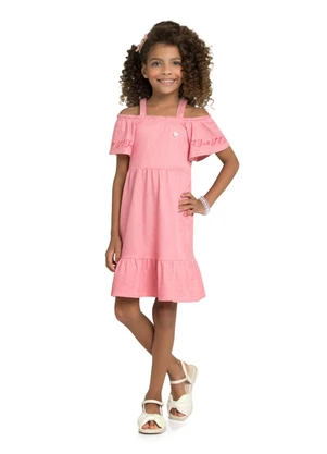 Marlan - Vestido em Molecotton Jeans Rosa - MARLAN