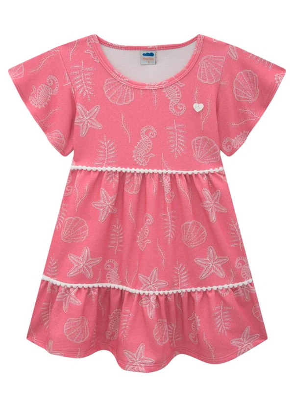 Marlan - Vestido em Molecotton Paradise Rosa