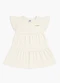 Marlan - Vestido em Moletinho Lurex e Cotton Listras Bege - variação: Bege