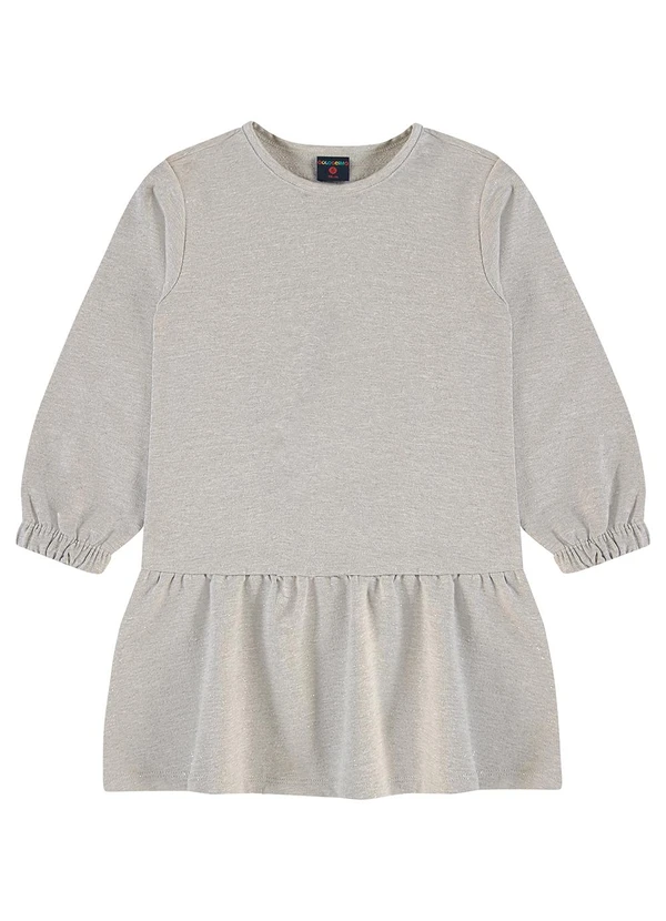 Guloseima - Vestido em Moletom com Glitter Cinza