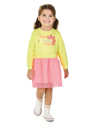 Marlan - Vestido em Moletom com Tela Esportiva Verde - MARLAN